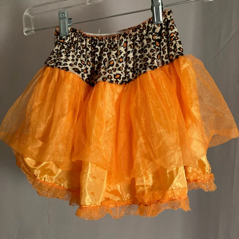Leopard sparkle skirt one size fits all elastic